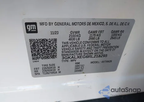 2024 GMC Terrain Awd Denali z USA, uszkodzony, nr VIN 3GKALXEG6RL218295